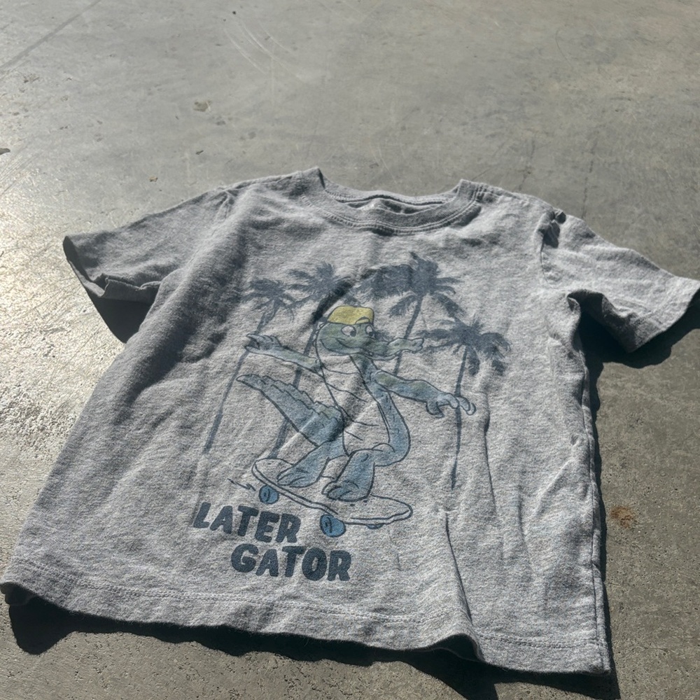 OshKosh B'gosh Gray 'Later Gator' Tee